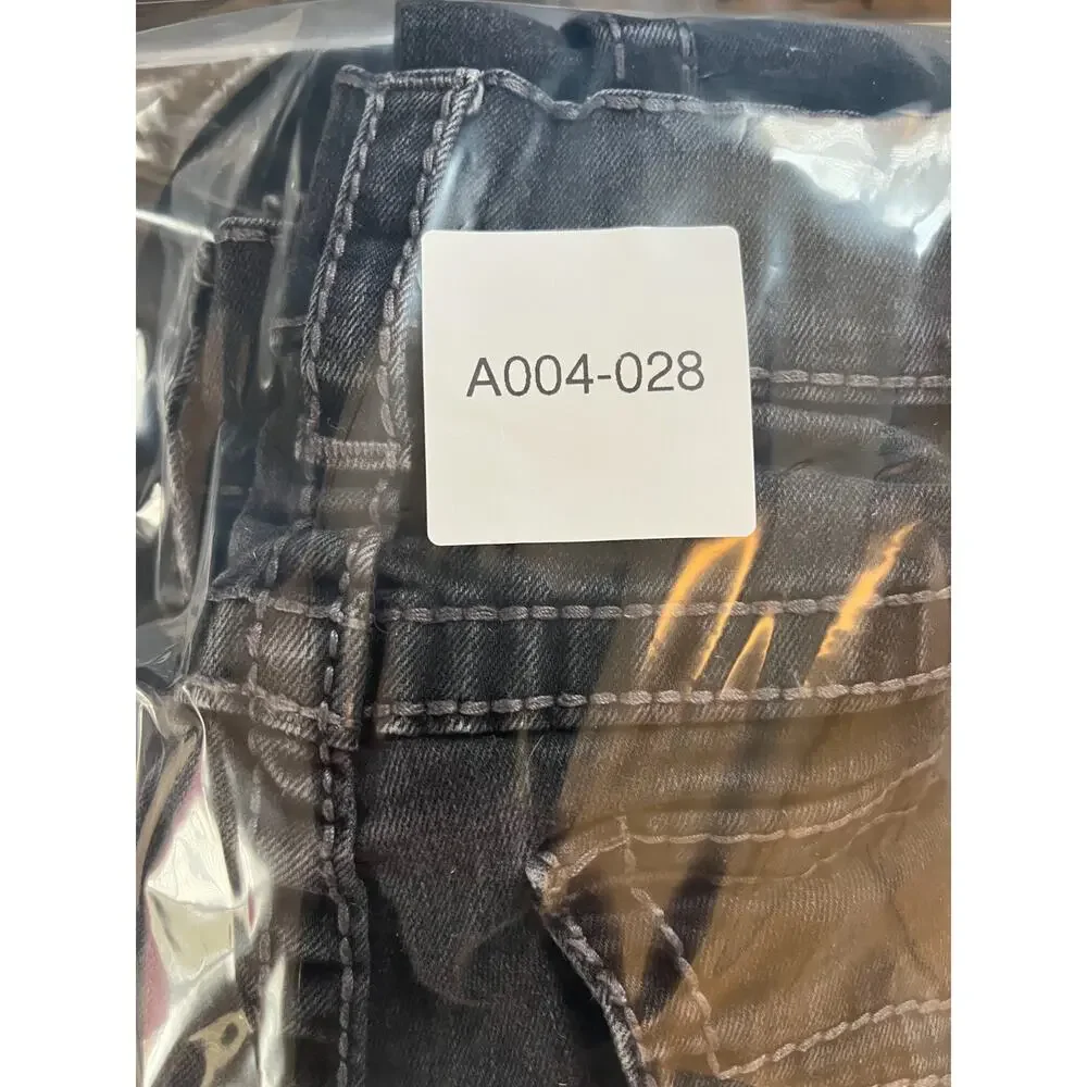 True Religion Ricky Straight Relaxed Jeans Men 38 Black Y2K Streetwear
